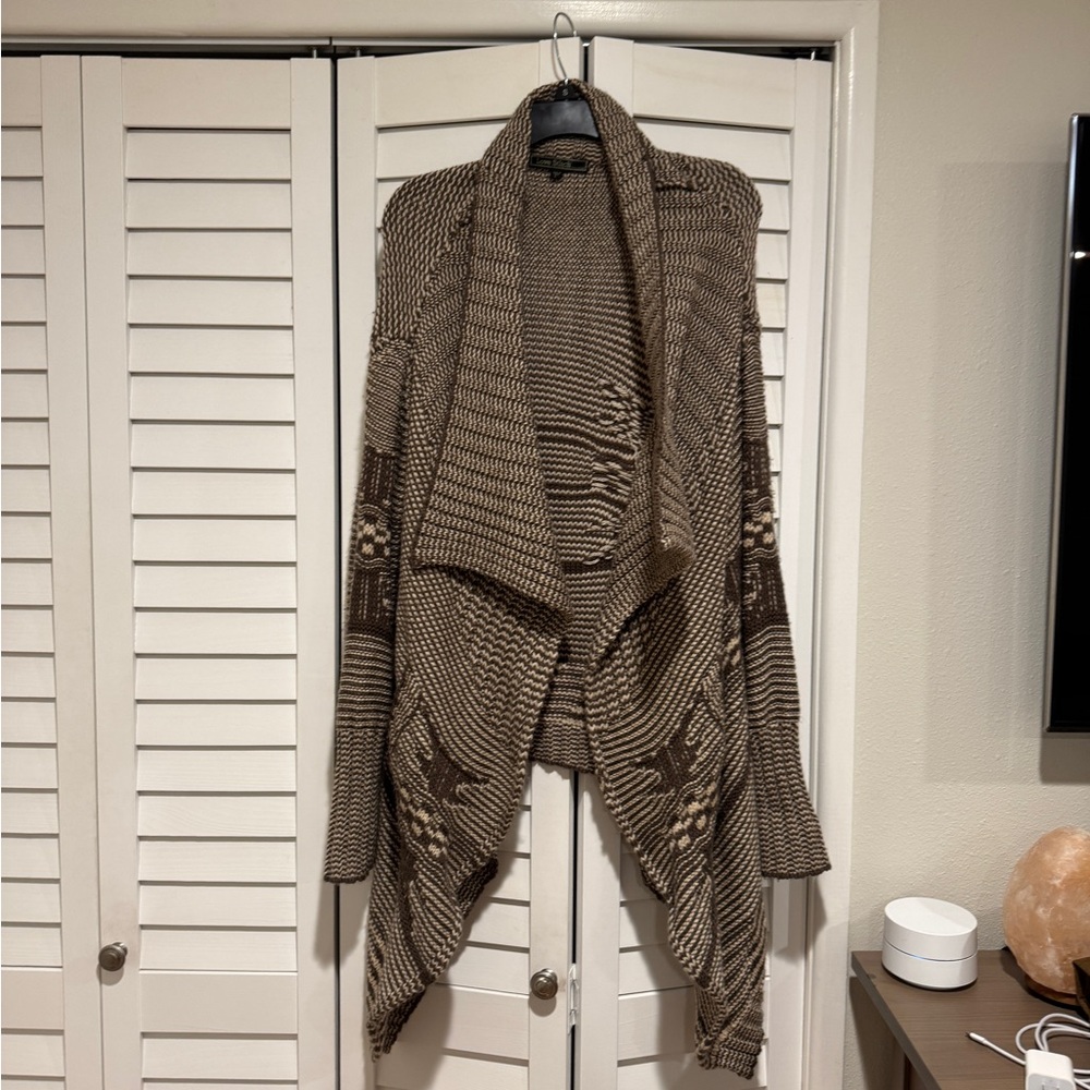 Cozy Brown Knit Cardigan Sweater
